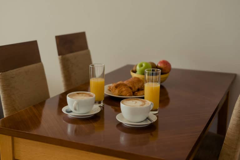 PREMIER SUITES Dublin Sandyford breakfast served on table